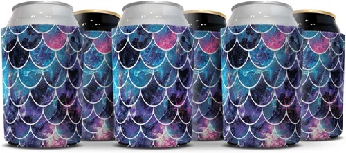 Vista 9 de WIRESTER Fundas enfriadoras de latas para bebidas de soda y cerveza, paquete de 6 – tortuga marina del océano