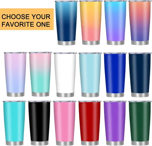 Vista 2 de Vasos personalizados con tapas y pajitas de 20 onzas, taza de café de acero inoxidable con foto personalizada con nombre, texto, taza de café