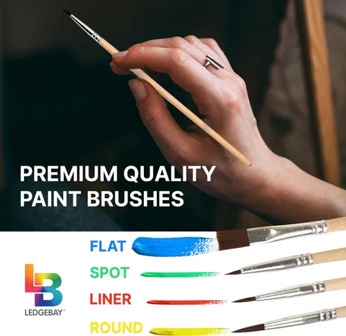 Vista 4 de Ledgebay Kit de Pintura por Números DIY para Adultos, Lienzo Enmarcado para Principiantes a Avanzados, Kit de Pintura por Números, los Kits Incluyen