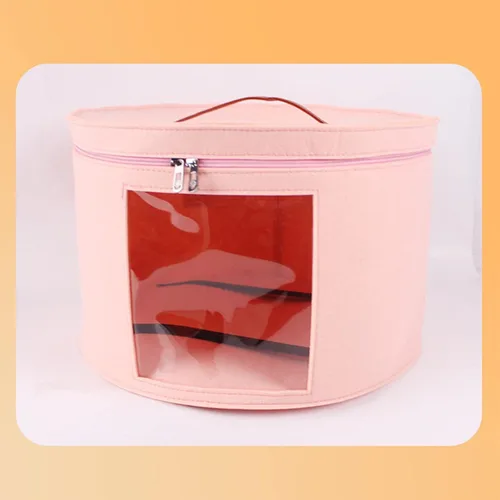 Vista 4 de KLKCMS Caja de almacenamiento para sombreros, plegable, apilable, portátil, para mujeres y hombres, cajas de viaje para sombreros de viaje, cajas