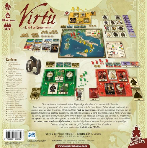 Vista 9 de Virtù - Juego de mesa con temática renacentista italiana, juego de estrategia profunda para adultos y adolescentes a partir de 14 años, 2 a 5
