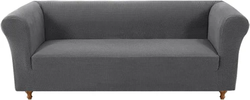 Vista 22 de Funda elástica para sofá Chesterfield, funda de jacquard de lujo para sofás de 1 cojín Protector de muebles antideslizante apto para mascotas