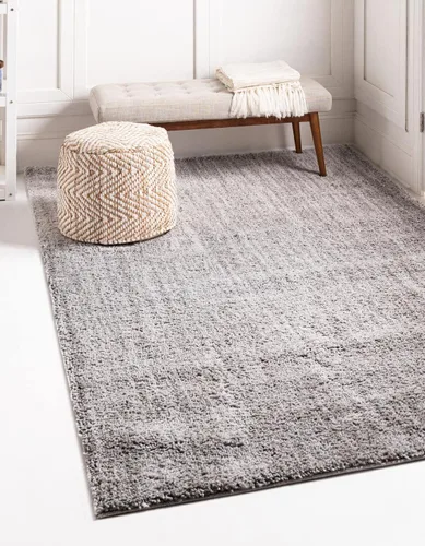 Vista 8 de Unique Loom Shaggy Chic Collection Alfombra de área, lanudo (2' x 3' 1", rectangular, azul arándano)