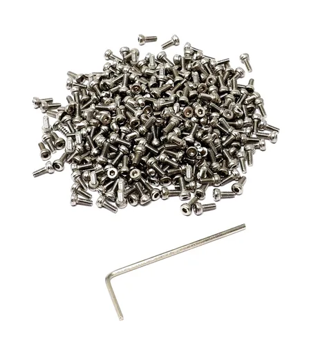 Vista 52 de iexcell Kit de tornillos de cabeza hexagonal de acero inoxidable 304, 100 unidades M2 x 0.157 in, paso de rosca de 0.016 in