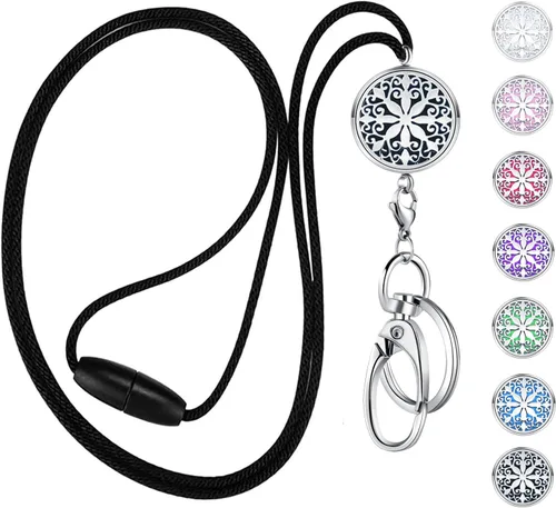 Vista 13 de Cordones para insignias de identificación y llaves para mujeres, lindo cordón de profesor con soporte para identificación, cordón de cuentas