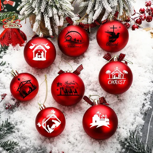 Vista 3 de 45 piezas de calcomanías UV con palabras de Navidad para decoración de bola de Navidad, calcomanías de letras de saludo inspiradas en vacaciones