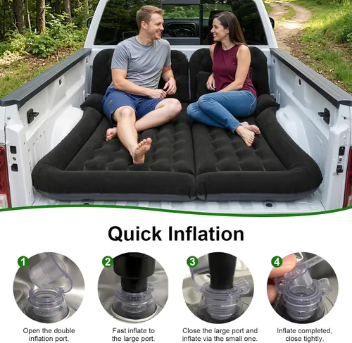 Vista 9 de Colchón de aire SUV, cama inflable para automóvil con 2 almohadas