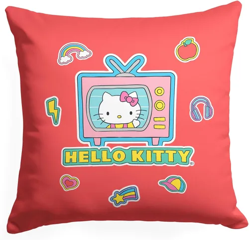 Vista 13 de Northwest Almohada Hello Kitty, 18 x 18 pulgadas, Cocoa Cutie