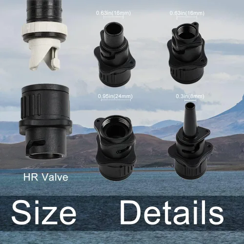 Vista 7 de Adaptador de bomba de SUP para barco inflable y válvula de cometa/Boston, adaptador de válvula de aire convencional estándar para bomba de aire