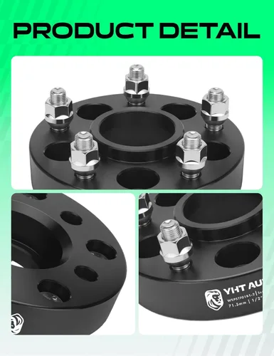 Vista 8 de YHTAUTO - Adaptadores de rueda centrados en el cubo de 5 x 4.5 a 5 x 5 de 1.25 pulgadas, compatibles con ruedas Jeep JK XK WJ WK en YJ TJ XJ KK KJ