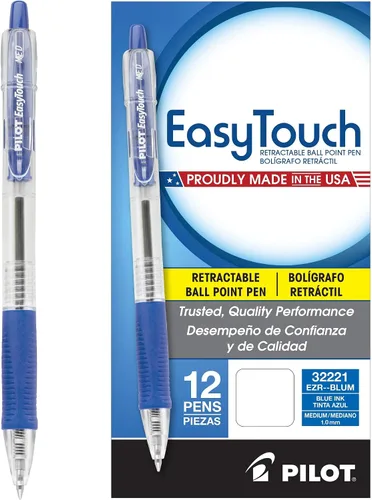 Vista 7 de Bolígrafo retráctil de punta media EasyTouch (32241), de Pilot, Negro