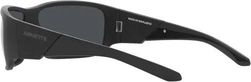 Vista 5 de ARNETTE Gafas de sol para hombre, marco negro mate, lentes gris oscuro, 2.520in, Mate negro