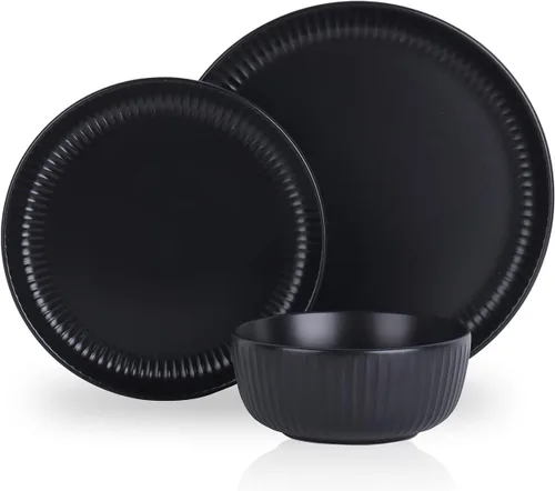 Vista 9 de Stone Lain Logan - Juego de 4 cuencos para pasta, color negro