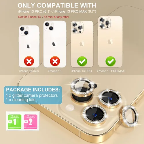 Vista 231 de Choiche Compatible para iPhone 16 Pro/iPhone 16 Pro Max Protector de Lente de Cámara, Vidrio Templado 9H Protector de Pantalla de Cubierta de Cámara