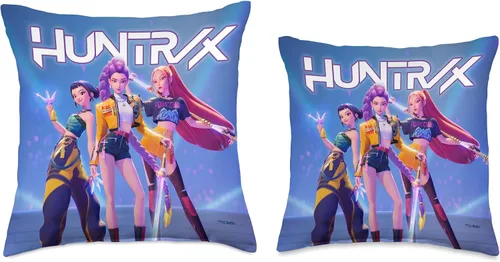 Vista 3 de Kpop Demon Hunters HUNTR/X Almohada de forro polar con licencia