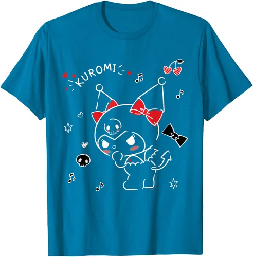 Vista 8 de Kuromi Camiseta Mischievous Tee Shirt Negro