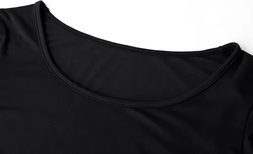 Vista 2 de Camisetas cortas básicas ligeras y ajustadas de manga larga para mujer