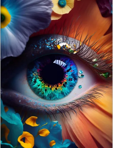 Vista 9 de Pintura de diamantes 5D pestañas de ojos de colores por números, kits de pintura con diamantes, arte de cristal, manualidades, taladro completo