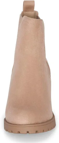 Vista 4 de STYLISH S ABBY - Botines Chelsea con plataforma para mujer, tacón grueso, suela de lengüeta