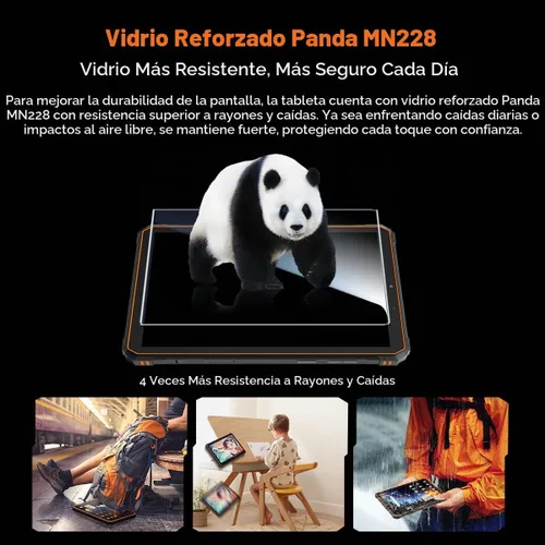 Vista 5 de Blackview Tableta rugosa de 9 pulgadas, Android 15 impermeable Gemini AI Negro