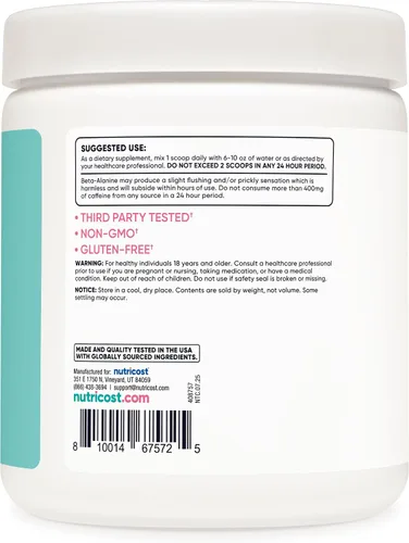 Vista 4 de Nutricost Polvo de pre-entrenamiento para mujer, mango melocotón, 30 porciones