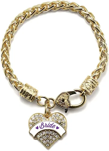 Vista 122 de Inspired Silver - Pulsera de plata con dije de corazón pavé con circonitas cúbicas