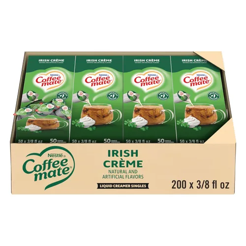 Vista 16 de Nestle Coffee mate Crema para café de sabor French Vanilla, crema líquida en envase individual, sin lácteos, sin refrigeración, 0.375 fl oz