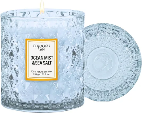 Vista 23 de Chloefu LAN Vela Perfumada Premium con Aroma a Gardenia para Hombres y Mujeres, Altamente Perfumada, 7.1 onzas 45 Horas de Larga Duración, Velas