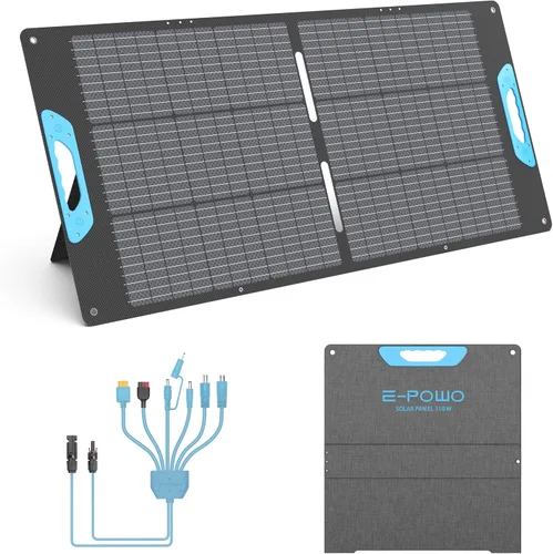 Vista 13 de Cargadores de paneles solares portátiles de 45 W con salidas USB-C, USB-A y CC, panel solar impermeable IP67 plegable para camping, emergencia