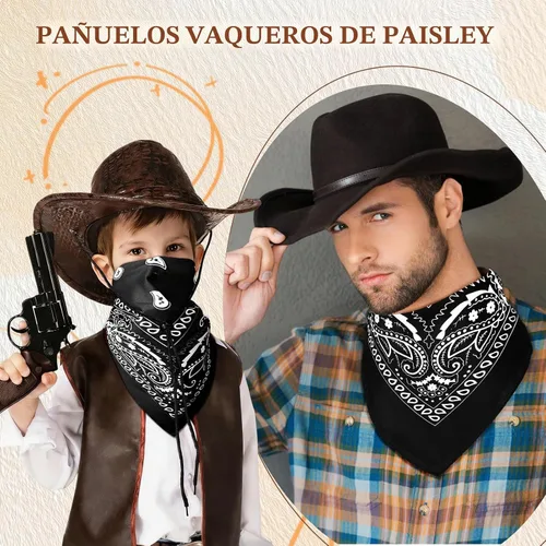 Vista 4 de 100 bandanas a granel, bandanas de cachemira para hombres y mujeres