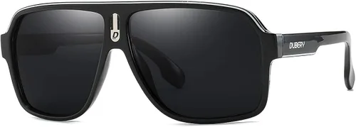 Vista 6 de DUBERY Gafas de sol de aviador de gran tamaño para hombre clásicas grandes polarizadas D103