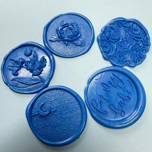 Vista 5 de 400 cuentas de sellado de cera azul para sello de cera (azul)