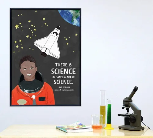 Vista 4 de ECHO-LIT, LLC STEM Scientists and Mathematicians - Juego de 8 pósteres con cita inspiradora, papel de arte fino, laminado o enmarcado. Múltiples