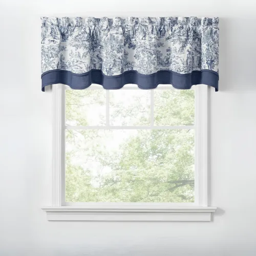 Vista 13 de Victoria Park Toile Cenefa de Ventana Confeccionada, Azul