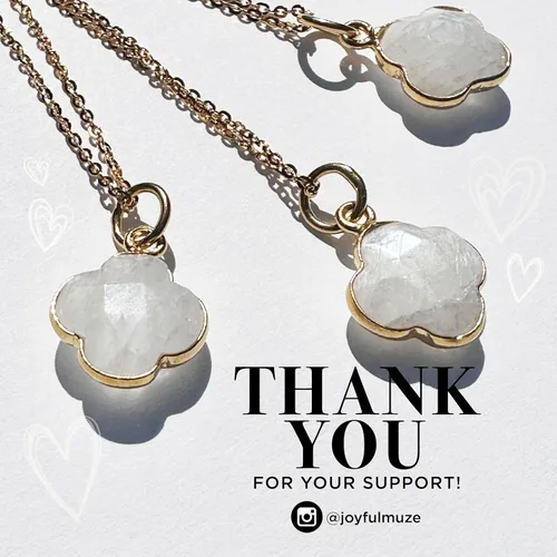 Vista 45 de Genuine Gemstone Necklace, Carved Four Leaf Clover Shape, Amethyst, Moonstone, Amazonite, Tourmaline, Labradorite, 925 Sterling Silver Jewelry