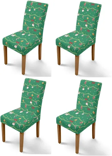 Vista 13 de Rnyleeg Juego de 1 fundas para sillas de comedor de Navidad, fundas para sillas de comedor, diseño étnico, diseño étnico, suave, lavable, para Arco