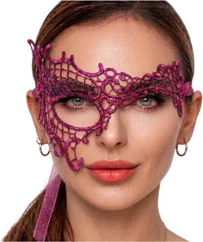 Vista 73 de Masquerade Mask For Women Lace Masquerade Mask for Masquerade Party, Proms, Venetian Party, Mardi Gras, Halloween & Cosplay Ana Bg Pluma de Pavo Real