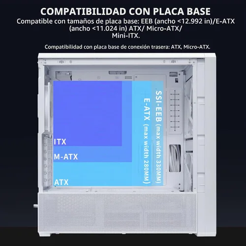 Vista 4 de Lian Li LANCOOL 217 INF Infinity Mirror Carcasa de Computadora, Torre Media ATX con 3 Ventiladores Preinstalados, 2x170mm Ventiladores ARGB