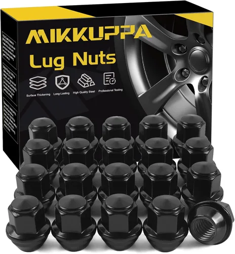 Vista 30 de MIKKUPPA 20 tuercas de llanta OEM 9/16-18, repuesto para Dodge Dakota 2006-2010, Durango 2004-2009, ruedas Ram 1500 Factory 2002-2010, asiento negro