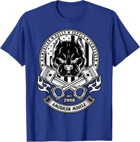Vista 16 de American Muscle - Camiseta de cabeza dura Pit Bull American Bully, Negro, S