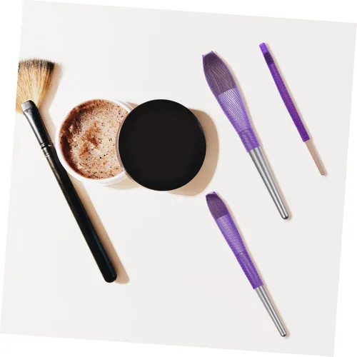 Vista 5 de MERRYHAPY Neto maquillaje cepillo cubierta cerdas protector PE material fácil de usar 150pcs cantidad esencial para viajes
