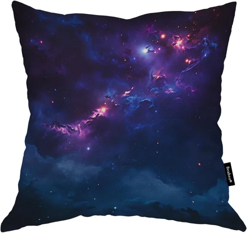 Vista 29 de Funda de Almohada Abstracta Smog para Sofá, Funda de Almohada Decorativa Caos Fractal Cosmos Rayas Curvadas de Algodón y Lino, Funda de Cojín