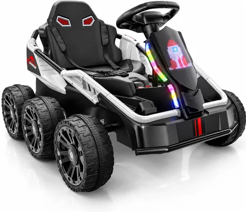Vista 8 de ANPABO XXL 6 ruedas 24V Ride On Car para niños con control remoto Azul