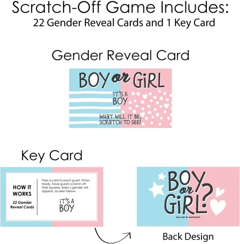 Vista 5 de Big Dot of Happiness Boy Baby Gender Reveal – Juego de fiesta de equipo para niños o niñas – Juego de baby shower – 22