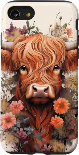 Vista 18 de Highland Cow Flowers Case for iPhone 17