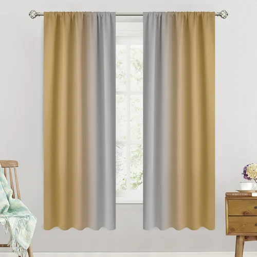 Vista 61 de SimpleHome Cortinas Pequeñas Negras Impermeables con Bolsillo para Barra Suave para Cocina, Cortinas Impermeables con Bolsillo para Barra