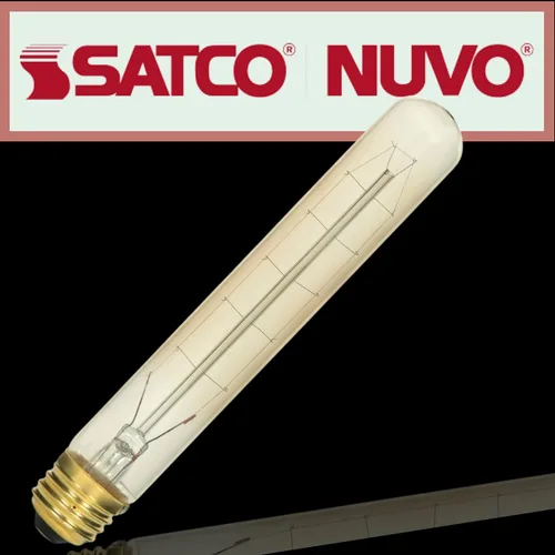 Vista 3 de Satco Incandescente T9 de 60 vatios; transparente; 3000 horas nominales promedio; 230 lúmenes; base media; 120 voltios para accesorios