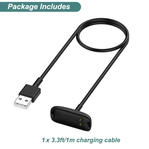 Vista 7 de Kissmart Inspire 3 Charger, cable de carga USB de repuesto para Fitbit Inspire 3 (1 pie/11.8 in)