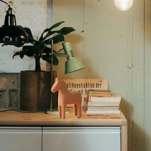 Vista 8 de SEWACC Decoración de caballo de madera de escritorio, adorno creativo de caballo para oficina en casa, niños y niñas, artesanía de madera de alta