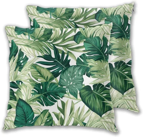 Vista 44 de Juego de 2 fundas de almohada cuadradas de Acción de Gracias, hojas de arce otoñales, fundas protectoras para sofá con cremallera oculta, 16 x 16